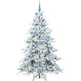  Umjetno božićno drvce s nogom Bijelo 180 cm PVC i čelik | shoptok.hr