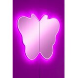 Hanah home ogledalo sa led osvetljenjem butterfly silver pink