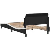  Okvir za krevet s uzglavljem crno-bijeli 100x200cm umjetna koža | shoptok.hr