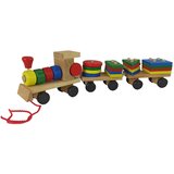  Wooden Train Locomotive. 2 Detachable Wagons | shoptok.hr