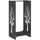  Stalak za drva crni 40x30x80 cm hladno valjani čelik | shoptok.hr