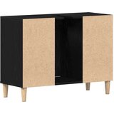 vidaXL Omarica za umivalnik črn hrast 80x33x60 cm inženirski les | Shoptok.si