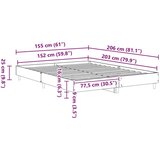  Okvir za krevet 2 pcs Sonoma 152 x 203 cm | shoptok.hr