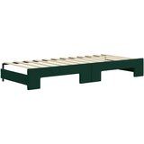  Dnevni krevet na razvlačenje tamnozeleni 80 x 200 cm baršunasti | shoptok.hr
