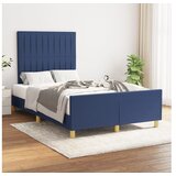  Okvir za krevet s uzglavljem plavi 120 x 200 cm od tkanine | shoptok.hr