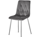 Libra stolica - tamno sivi baršun / kromirane noge x 1 | shoptok.hr