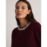 Reserved Džemper ukrašen nakitom - boja kestena | shoptok.hr