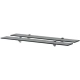 vidaXL Zidne police 2 kom staklene 80 x 20 cm 8 mm Cijene
