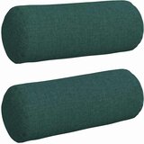  Valjkasti jastučići 2 pcs Tamnozelena Ø 15 x 40 cm tkanina | shoptok.hr