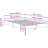  Okvir kreveta bez madraca crni 140x190 cm konstruirano drvo | shoptok.hr