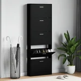 za cipele crni 59 x 17 x 169 cm od konstruiranog drva