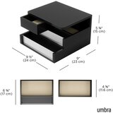 Umbra Mat crni drveni kupaonski organizator Malibu &amp;ndash; Slike