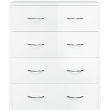  Komoda s 4 ladice 60 x 30,5 x 71 cm visoki sjaj bijela | shoptok.hr