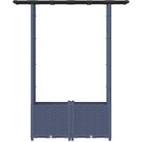  Povišeni krevet s mrežom i krovom Sivi 124,5 x 40 x 138 cm PP | shoptok.hr