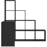  Kutni stol s policom Crni hrast 101,5 x 149,5 x 149,5 cm | Eponuda.ba