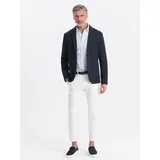 Ombre Men's jacket with patch pockets - navy blue