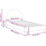 Krevet za djecu s uzglavljem Svjetlosiva 90x200 cm Bouclé | shoptok.hr