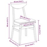  Trpezarijske stolice 2 pcs Bijelo 42 x 47.5 x 81 cm | shoptok.hr