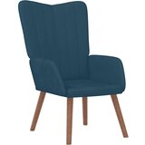  Stolica za opuštanje plava baršunasta | shoptok.hr