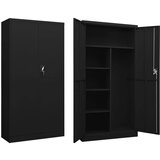 vidaXL Omara s ključavnico črna 90x40x180 cm jeklo Cene