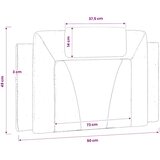  Jastuk za uzglavlje Viana crni 90 cm od umjetne kože | shoptok.hr