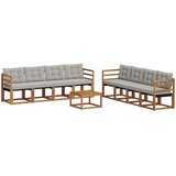  Set vanjskih sofa 9 kom. Prirodna i svijetlo siva | shoptok.hr