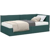 vidaXL Kotni okvir postelje z matrico z vzglavjem 2 pcs Zelena Žamet, (5000162950) | Shoptok.si