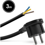 Delight priključna vrvica z vtikačem za težko dostopna mesta 3 m kabla 3 x 1,5 mm2 črna Cene