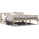  Krevet za starije s uzglavljem 200x200 cm od borovine - Prirodna 200 x 200 cm | shoptok.hr