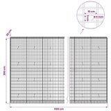 Gabion s žicom debljine 5 mm i mrežom 5x10 cm 1100x30x200 cm - 30 cm 200 cm 1100 cm | shoptok.hr