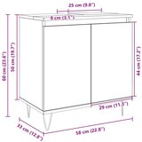 vidaXL Kopalniška omarica sonoma hrast 58x33x60 cm inženirski les | Shoptok.si