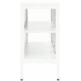  Komoda bijela 105 x 35 x 70 cm od čelika i stakla | shoptok.hr