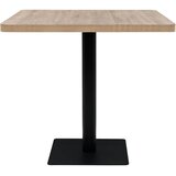  Kvadratni stol za bistro od MDF-a i čelika 80x80x75 cm boja hrasta | Eponuda.ba