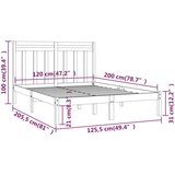  Posteljni okvir iz trdnega lesa 120x200 cm, (20644891) | Shoptok.si