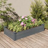  Povišena vrtna gredica s oblogom siva 120x60x25 cm od jelovine | shoptok.hr