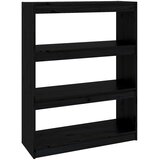 Ormarić za knjige / sobna pregrada crni 80x30x103,5 cm borovina | Eponuda.ba