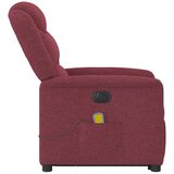  Električni masažni naslonjač na podizanje od tkanine boja vina | shoptok.hr