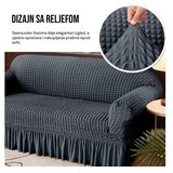 HOMEMATES 1+1 gratis retro pokrivač za dvosede i kauče od 145cm do 185cm - Siva | Eponuda.com