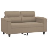  2-dijelni set sofa s jastucima smeđesivi od mikrovlakana | shoptok.hr
