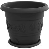  Lončki za rastline 24 pcs Črna Ø 26 x 21.5 cm Plastika - - črna - 9.544 - Ø 26 x 21.5 cm - 2025- | Shoptok.si