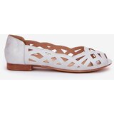 Boto Perforated Ballerinas With Open Toes Silver Calgis | shoptok.hr