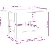  Stolić za kavu boja dimljenog hrasta 55 x 55 x 42 cm od iverice | Eponuda.ba