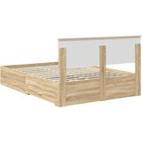  Okvir za krevet s uzglavljem Sonoma hrast 150 x 200 cm | shoptok.hr