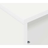  Stranska miza s kolesi Bela 50,5 x 50 x 30 cm Konstruiran les, (5000201975) | Shoptok.si