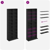Cd ormar Crni hrast 65 x 23,5 x 175 cm Konstruirano drvo | shoptok.hr