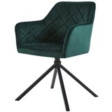 Mömax stol patti, temno zelena, žamet, vrtljiv | Shoptok.si