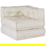 vidaXL Modularni puf kremast 70x70x54 Tkanina | Shoptok.si