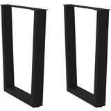 vidaXL Noge za blagovaonski stol V-oblika 2 kom crne 70x(72-73,3) cm | shoptok.hr