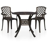  3-dijelni bistro set od lijevanog aluminija brončani | shoptok.hr