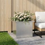  Vrtna posuda za sadnju s LED svjetlom Srebrna 30 x 40 x 30 cm - Nehrđajući čelik 30 x 40 x 30 cm 1 | shoptok.hr